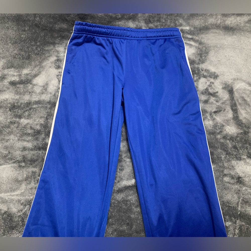 Blue white striped sweatpants in the size junior small